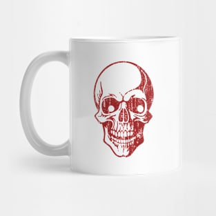 Intricate Red Skull distressed Mug